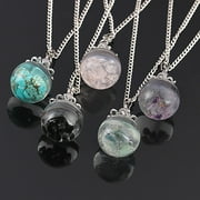 Jiaroswwei Fashion Glass Ball Pendant Octopus Faux Turquoise Women's Necklace Jewelry Gift